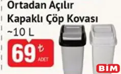 ORTADAN AÇILIR KAPAKLI ÇÖP KOVASI 10 L fiyat ve kampanya bilgisi